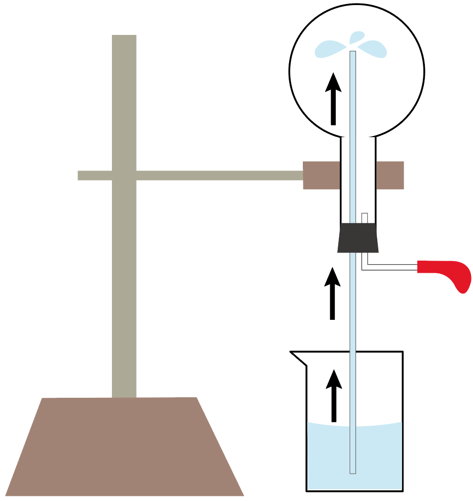 アンモニア噴水実験　仕組み　原理