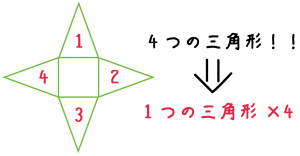 正四角錐　側面積　求め方　公式