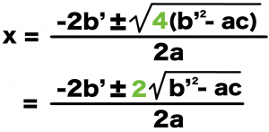 解の公式　偶数